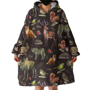 Wild Animals SWLF3599 Hoodie Wearable Blanket