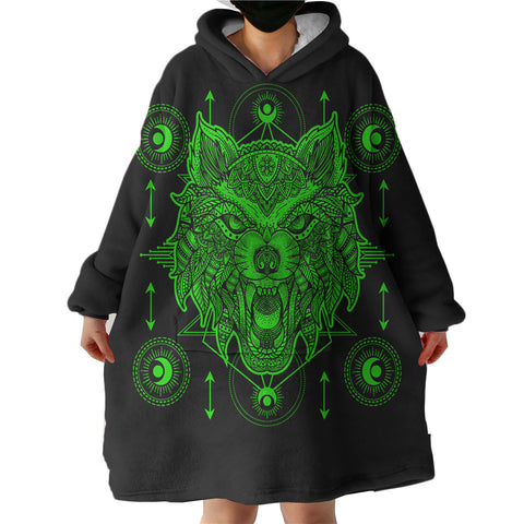 Image of Light Up Wolf SWLF3603 Hoodie Wearable Blanket