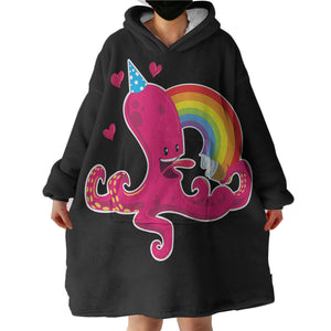 Rainbow Octopus SWLF3604 Hoodie Wearable Blanket