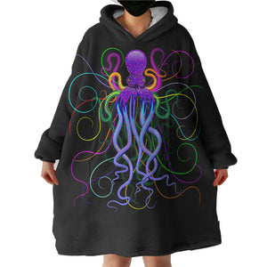 Colorful Octopus SWLF3605 Hoodie Wearable Blanket