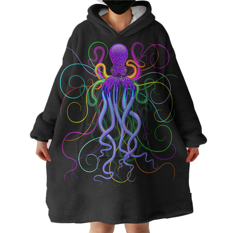 Image of Colorful Octopus SWLF3605 Hoodie Wearable Blanket