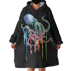 Colorful Octopus SWLF3609 Hoodie Wearable Blanket