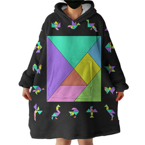 Triangle And Square SWLF3613 Hoodie Wearable Blanket