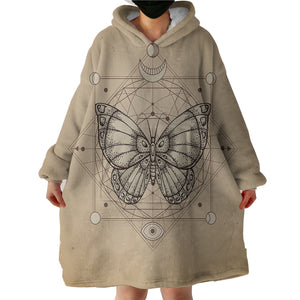 Vintage Butterfly Zodiac SWLF3653 Hoodie Wearable Blanket