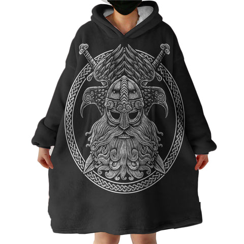 Image of Circle Eagles Warrior Metal Logo SWLF3671 Hoodie Wearable Blanket