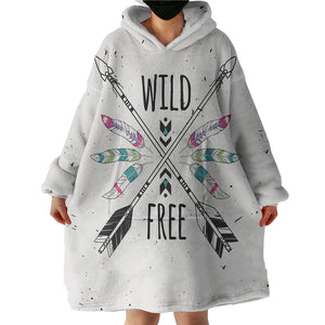 Wild - Free & Arrows SWLF3679 Hoodie Wearable Blanket