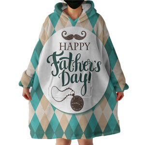 Happy Father's Day SWLF3693 Hoodie Wearable Blanket