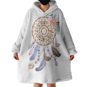 Pastel Floral Dreamcatcher SWLF3701 Hoodie Wearable Blanket