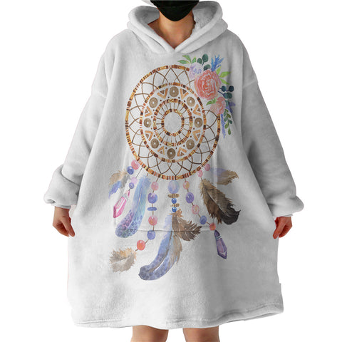 Image of Pastel Floral Dreamcatcher SWLF3701 Hoodie Wearable Blanket