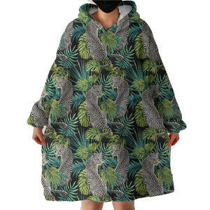 Jagua Palm Leaves SWLF3738 Hoodie Wearable Blanket