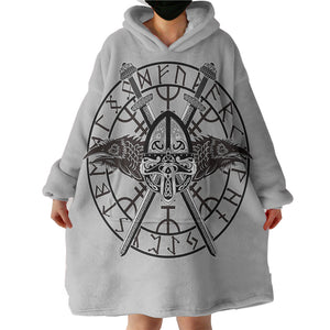 Chicken Warrior Zodiac Logo SWLF3746 Hoodie Wearable Blanket