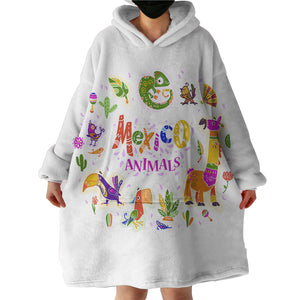 Mexico Cartoon Animals SWLF3747 Hoodie Wearable Blanket