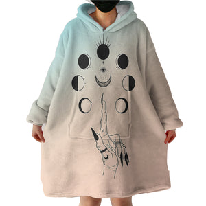 Eyes - Moon Circle Bright  SWLF3758 Hoodie Wearable Blanket