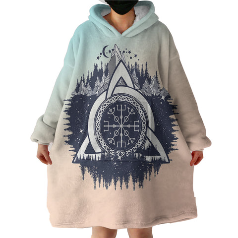 Image of Triangle Zodiac Forest SWLF3765 Hoodie Wearable Blanket
