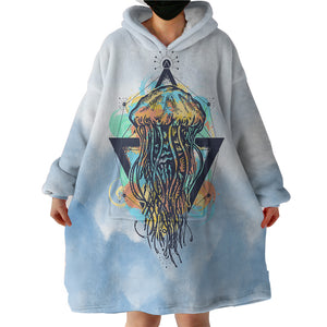 Octopus Triangle - Watercolor Pastel Theme  SWLF3933 Hoodie Wearable Blanket