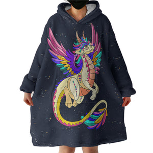 Colorful Dragonfly Illustration  SWLF3938 Hoodie Wearable Blanket