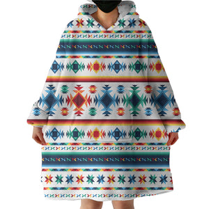 Aztec Stripes SWLF3946 Hoodie Wearable Blanket