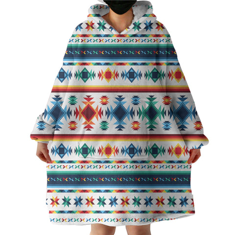 Image of Aztec Stripes SWLF3946 Hoodie Wearable Blanket