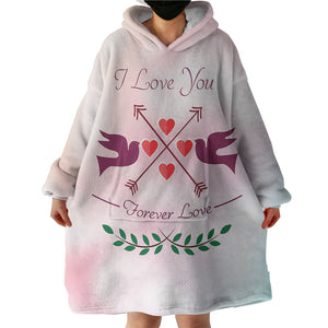 Forever Love Pink Theme SWLF4112 Hoodie Wearable Blanket