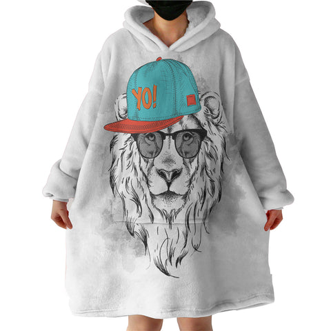 Image of Hiphop Snapback Lion  SWLF4229 Hoodie Wearable Blanket