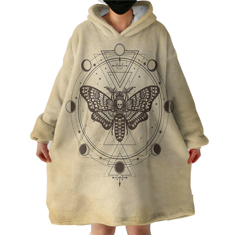 Image of Old School Skull Butterfly Zodiac SWLF4245 Hoodie Wearable Blanket