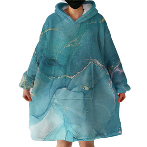 Splash Golden Turquoise SWLF4277 Hoodie Wearable Blanket