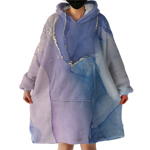 Splash Golden Blue & Purple Indigo SWLF4280 Hoodie Wearable Blanket