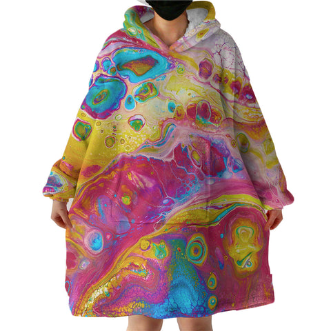 Image of Splash Multicolor Gradient  SWLF4297 Hoodie Wearable Blanket