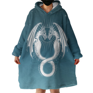 Facing Europe Dragonfly Turquoise Theme  SWLF4304 Hoodie Wearable Blanket