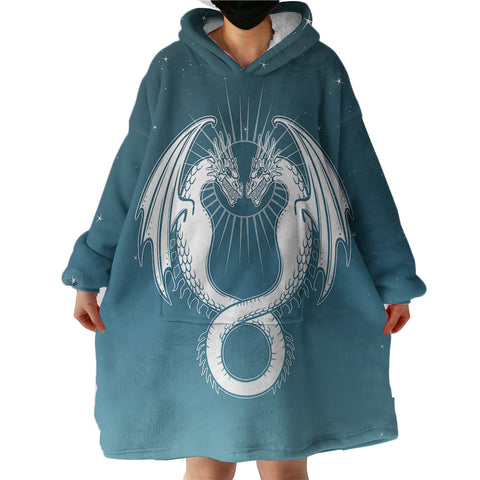Image of Facing Europe Dragonfly Turquoise Theme  SWLF4304 Hoodie Wearable Blanket