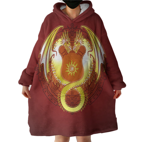 Image of Facing Yellow Europe Dragonfly Fire Theme SWLF4305 Hoodie Wearable Blanket