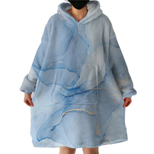 Golden Splash shade Of Blue SWLF4310 Hoodie Wearable Blanket