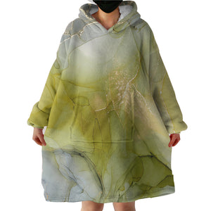 Golden Splash Grey & Chartreuse SWLF4311 Hoodie Wearable Blanket