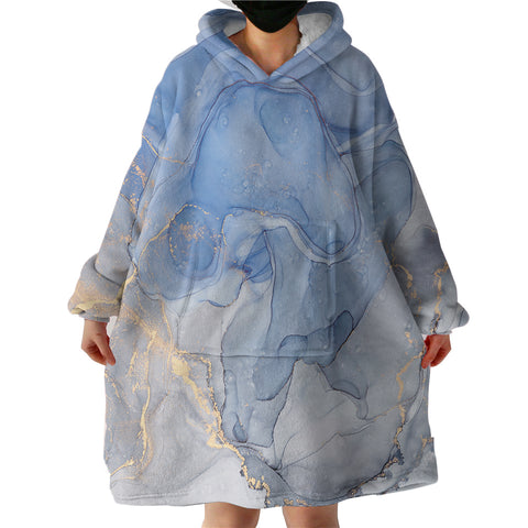 Image of Golden Splash Indigo Blue SWLF4314 Hoodie Wearable Blanket