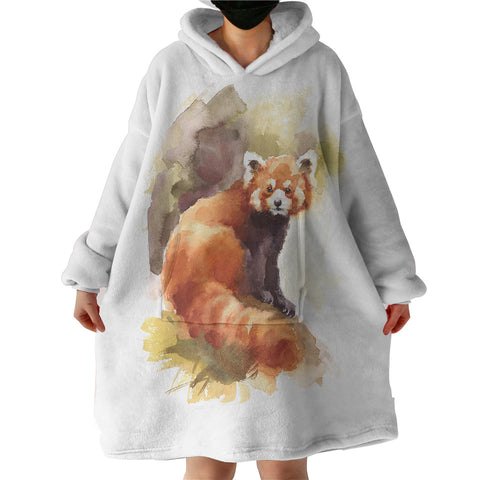 Image of Watercolor Fox Painting SWLF4328 Hoodie Wearable Blanket