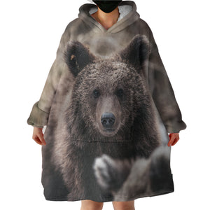 Real Forest Black Bear SWLF4419 Hoodie Wearable Blanket