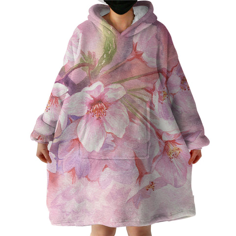 Image of Multi Lotus Pattern SWLF4431 Hoodie Wearable Blanket