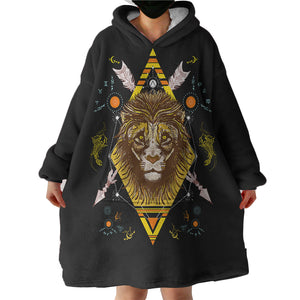 Vintage Lion Arrows Aztec Illustration  SWLF4447 Hoodie Wearable Blanket