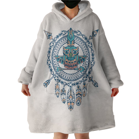 Image of Vintage Aztec Dream Catcher Owl Logo SWLF4451 Hoodie Wearable Blanket