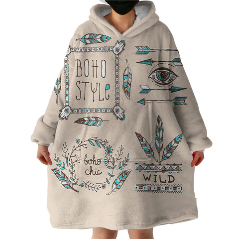 Image of Vintage Boho Style & Chic SWLF4452 Hoodie Wearable Blanket