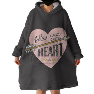 Follow Your Heart - Boho Style SWLF4455 Hoodie Wearable Blanket