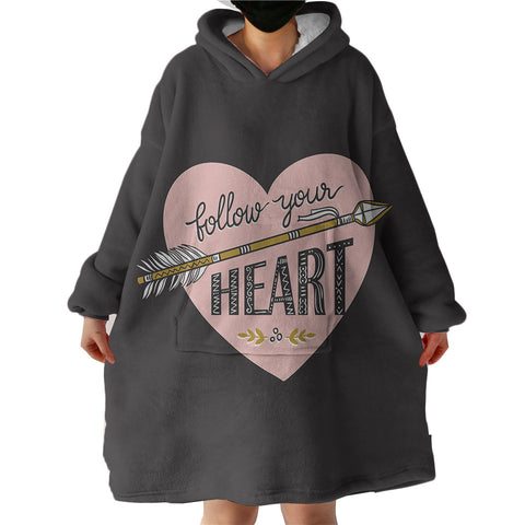 Image of Follow Your Heart - Boho Style SWLF4455 Hoodie Wearable Blanket