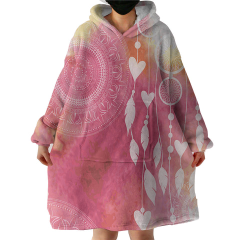 Image of Mandala Dream Catcher Pink Theme SWLF4456 Hoodie Wearable Blanket