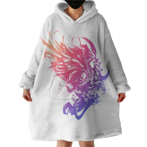 Gradient Color Fight Wings Warrior SWLF4506 Hoodie Wearable Blanket