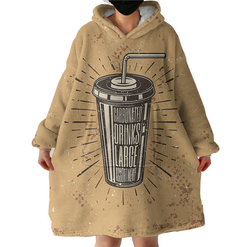 Image of Retro Carbonated Drink Glass SWLF4527 Hoodie Wearable Blanket