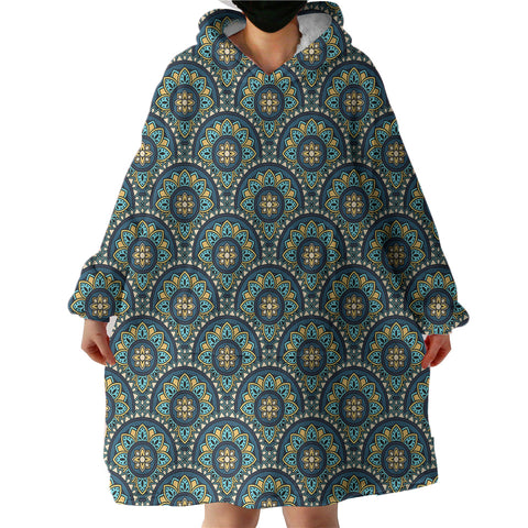 Image of Multi Vintage Mandala Full Screen  SWLF4595 Hoodie Wearable Blanket