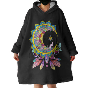 Half Moon Mandala Dream Catcher SWLF4665 Hoodie Wearable Blanket