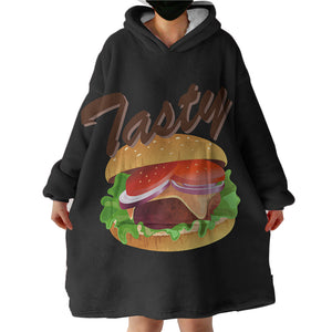 3D Tasty Hamburger SWLF4747 Hoodie Wearable Blanket