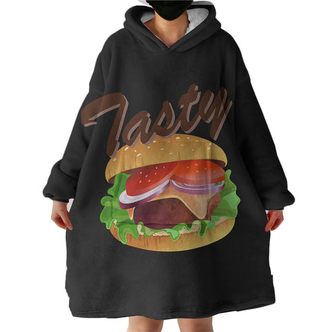Image of 3D Tasty Hamburger SWLF4747 Hoodie Wearable Blanket