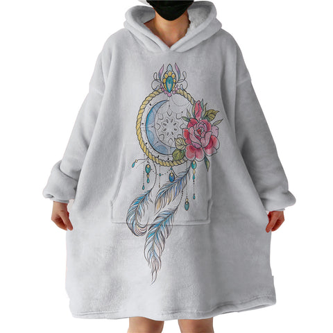 Image of Swinging Dreamcatcher White Theme SWLF5156 Hoodie Wearable Blanket